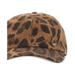 Borsalino Luipaardprint Wollen Hoed met Logo-Heren Petten