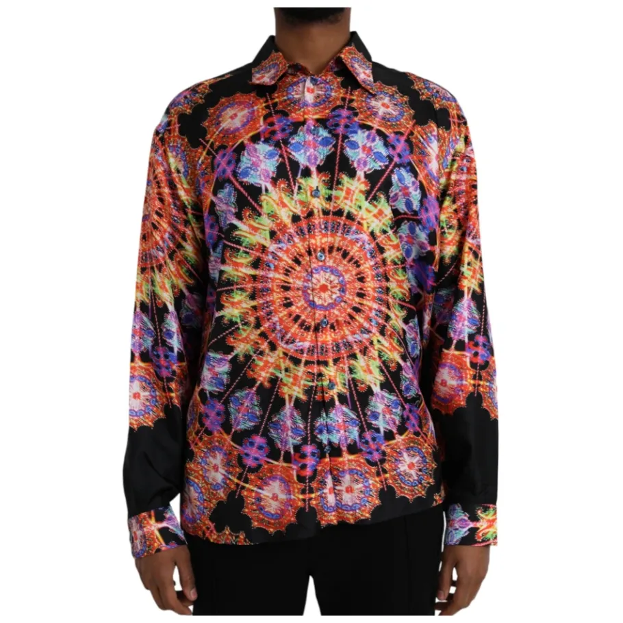 Dolce & Gabbana Luminarie Silk Shirt-Heren Overhemden