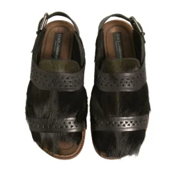 Dolce & Gabbana Luxe Haar Kalfs Sandalen Model-Heren Sandalen