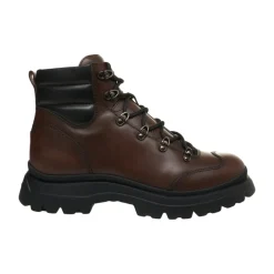 Hogan Luxe Leren Enkellaarzen Marrone-Heren Laarzen