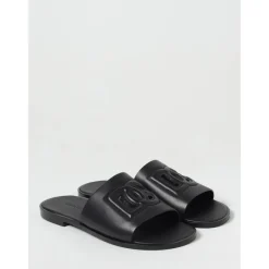 Dolce & Gabbana Luxe Leren Slippers-Heren Slippers