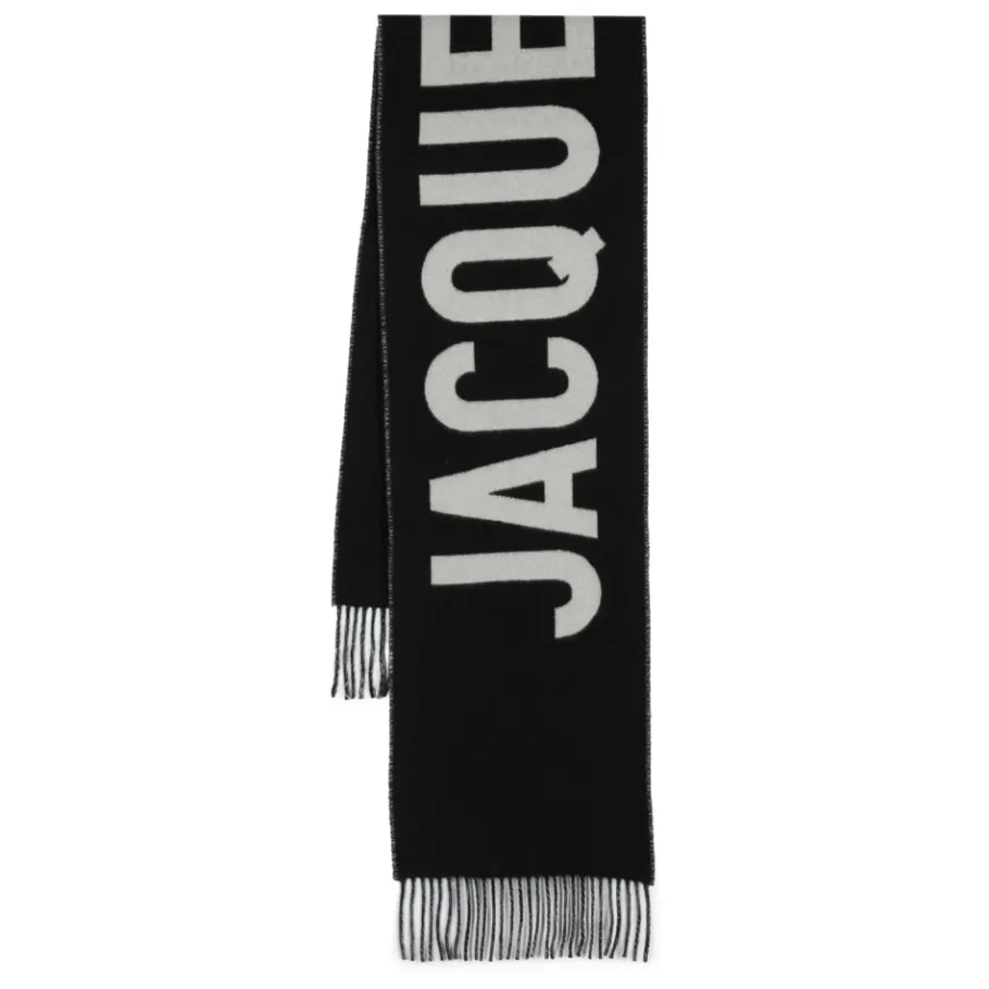 Jacquemus Luxe Logo Patroon Wollen Sjaal-Heren Sjaals