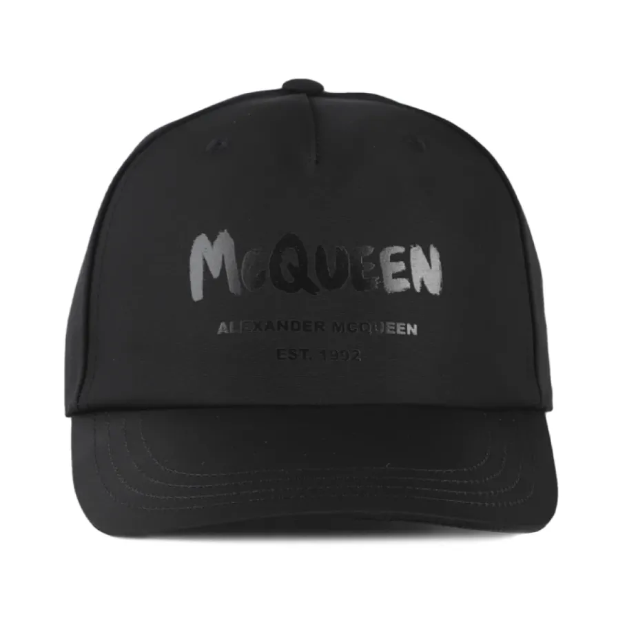 Alexander McQueen Luxe Polyfaille Pet-Heren Petten