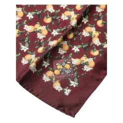 Dolce & Gabbana Luxueuze Bordeaurode Zijden Zakdoek Sjaal-Heren Sjaals