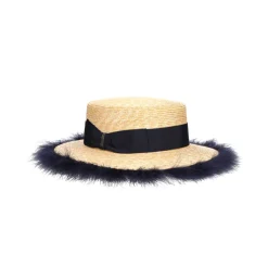 Borsalino Marabou Strohoed - Magiostrina Stijl-Heren Hoeden