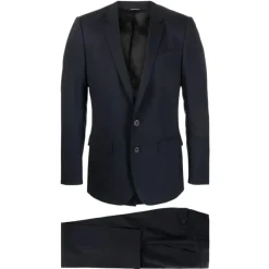 Dolce & Gabbana Marine Slim Fit Wollen Pak-Heren Kostuums