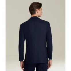 Kiton Marinee wollen jas-Heren Kostuums