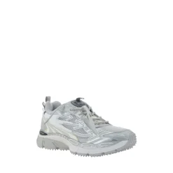 Off White Mesh & Leren Rits Sneakers-Heren Sneakers