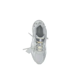 Off White Mesh & Leren Rits Sneakers-Heren Sneakers