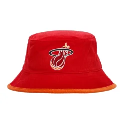 Mitchell & Ness Miami Heat Velvet Bucket Hat-Heren Hoeden