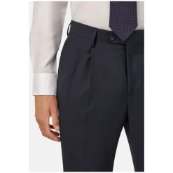 Boggi Milano Micro Herringbone Wol Dubbel Breasted Pak Stijl-Heren Kostuums