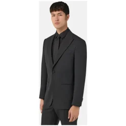 Boggi Milano Micro Textured Suit in a Stretch Wool Blend-Heren Kostuums