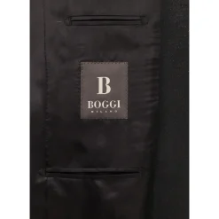 Boggi Milano Micro Textured Suit in a Stretch Wool Blend-Heren Kostuums