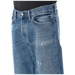 Acne Studios Mid Blue Distressed Jeans AW25-Heren Jeans