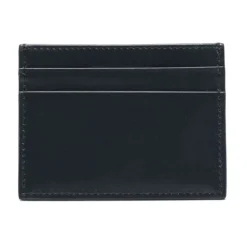 Dolce & Gabbana Midnight Blue Leren Kaarthouder met Logo Print-Heren Portefeuilles