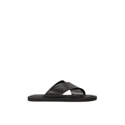 Kazar Minimalistische e leren slides-Heren Slippers