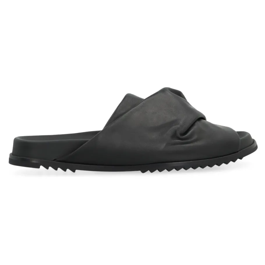 Rick Owens Mobius Leather Slides-Heren Slippers