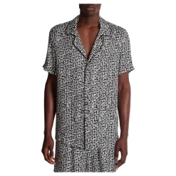 Balmain Monogram Print Shirt-Heren Overhemden