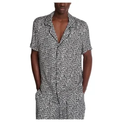 Balmain Monogram Print Shirt-Heren Overhemden
