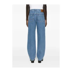 Marine Serre Moon Laser Loose Denim Jeans-Heren Jeans