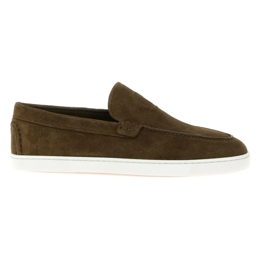 Christian Louboutin Moonboat Suede Loafers-Heren Instappers & Slip Ons