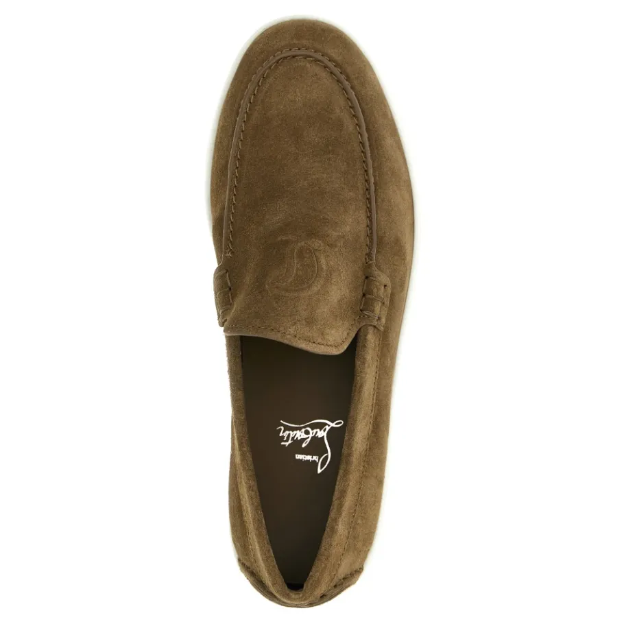 Christian Louboutin Moonboat Suede Loafers-Heren Instappers & Slip Ons