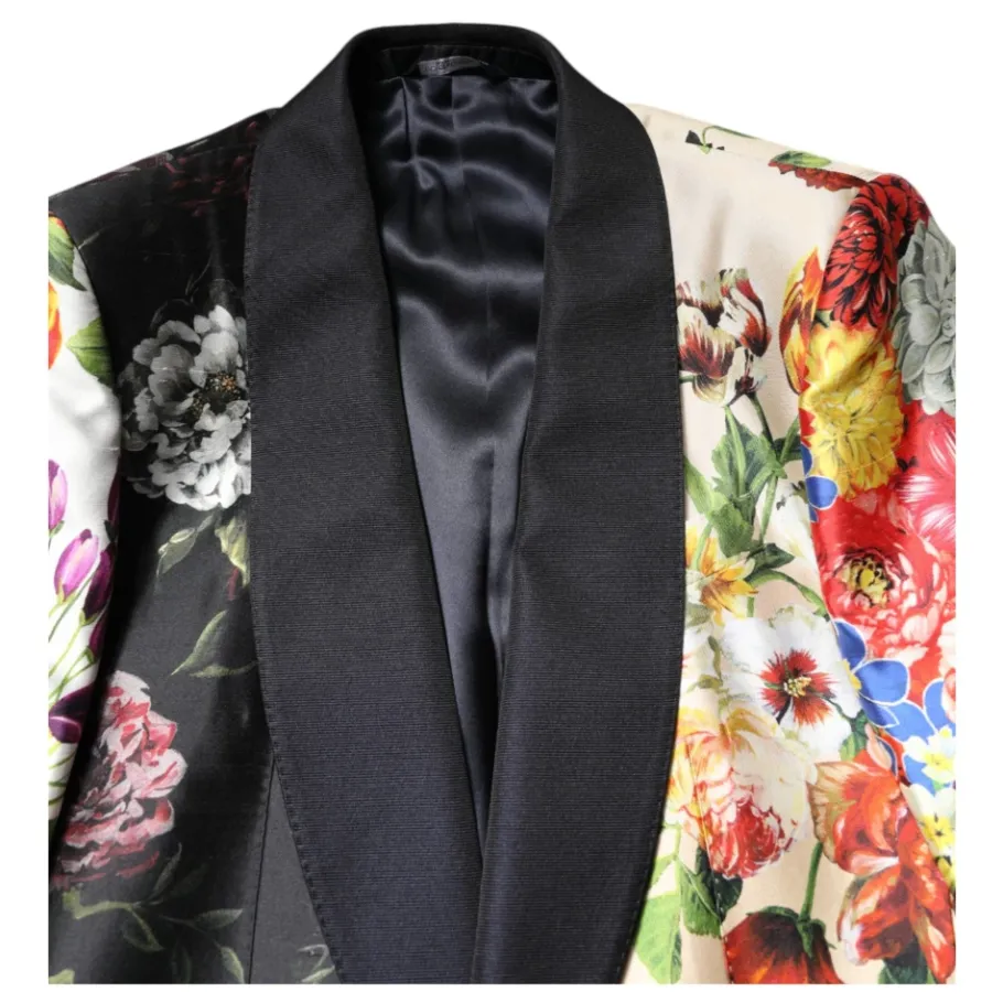 Dolce & Gabbana Multicolor Bloemen Zijden 3-Delig Pak-Heren Kostuums