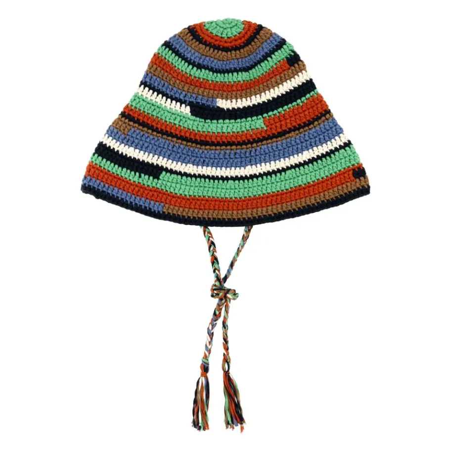 Alanui Multicolor Gehaakte Zonnige Bucket Hoed-Heren Hoeden
