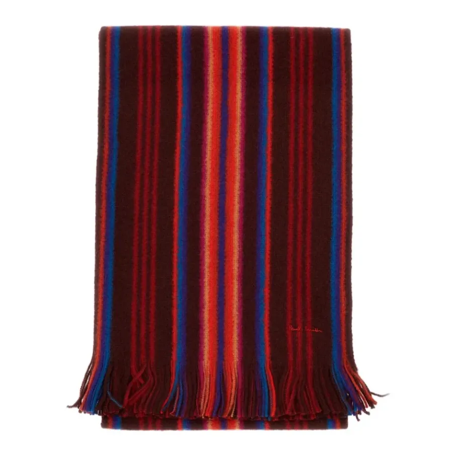Paul Smith Multistreep Merino Wollen Sjaal-Heren Sjaals