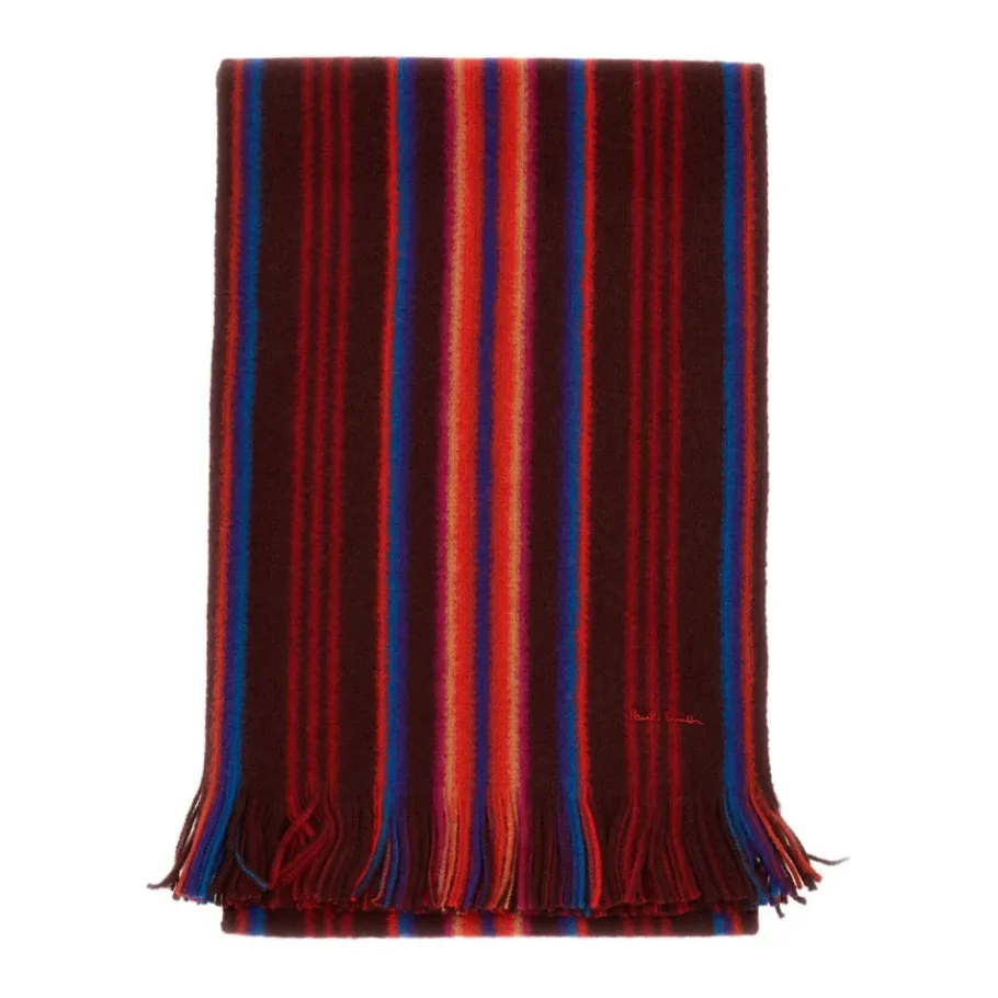 Paul Smith Multistreep Merinowollen Sjaal-Heren Sjaals