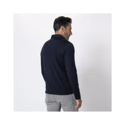 Gran Sasso Navy Blue Lange Mouwen Shirt-Heren Overhemden