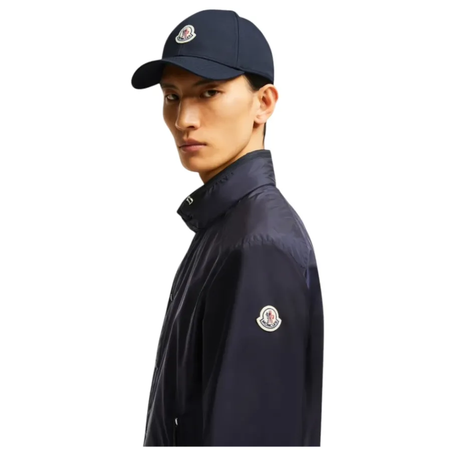 Moncler Navy Katoenen Baseballpet-Heren Petten