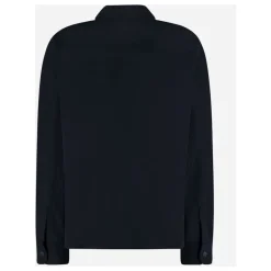 FLÂNEUR Navy Shirt met Rubber Patch-Heren Overhemden