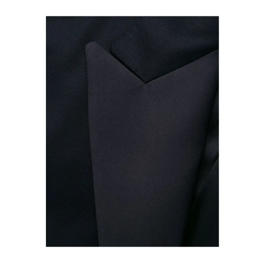Canali Navy Wool Tailored Suit Jacket-Heren Kostuums