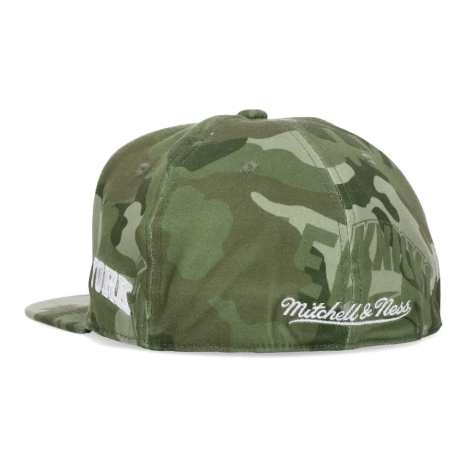 Mitchell & Ness NBA Tonal Camo Stretch Fitted Cap-Heren Petten
