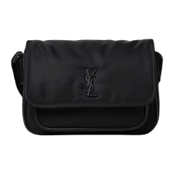 Saint Laurent Nylon Crossbody Tas met Buitenzak-Heren Tassen