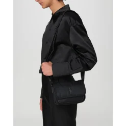 Saint Laurent Nylon Crossbody Tas met Buitenzak-Heren Tassen