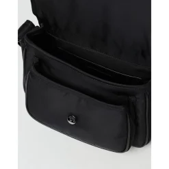 Saint Laurent Nylon Crossbody Tas met Buitenzak-Heren Tassen