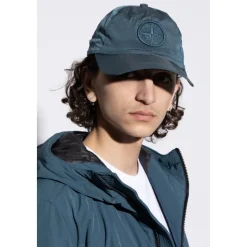 Stone Island Nylon Metal Baseball Cap-Heren Petten