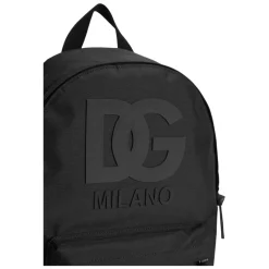 Dolce & Gabbana Nylon Rugzak met Rubberen Patch-Heren Rugzakken|Tassen