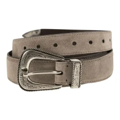 Brunello Cucinelli Omgekeerde Leren Riem Met Bewerkte Gesp En Neuskap-Heren Riemen