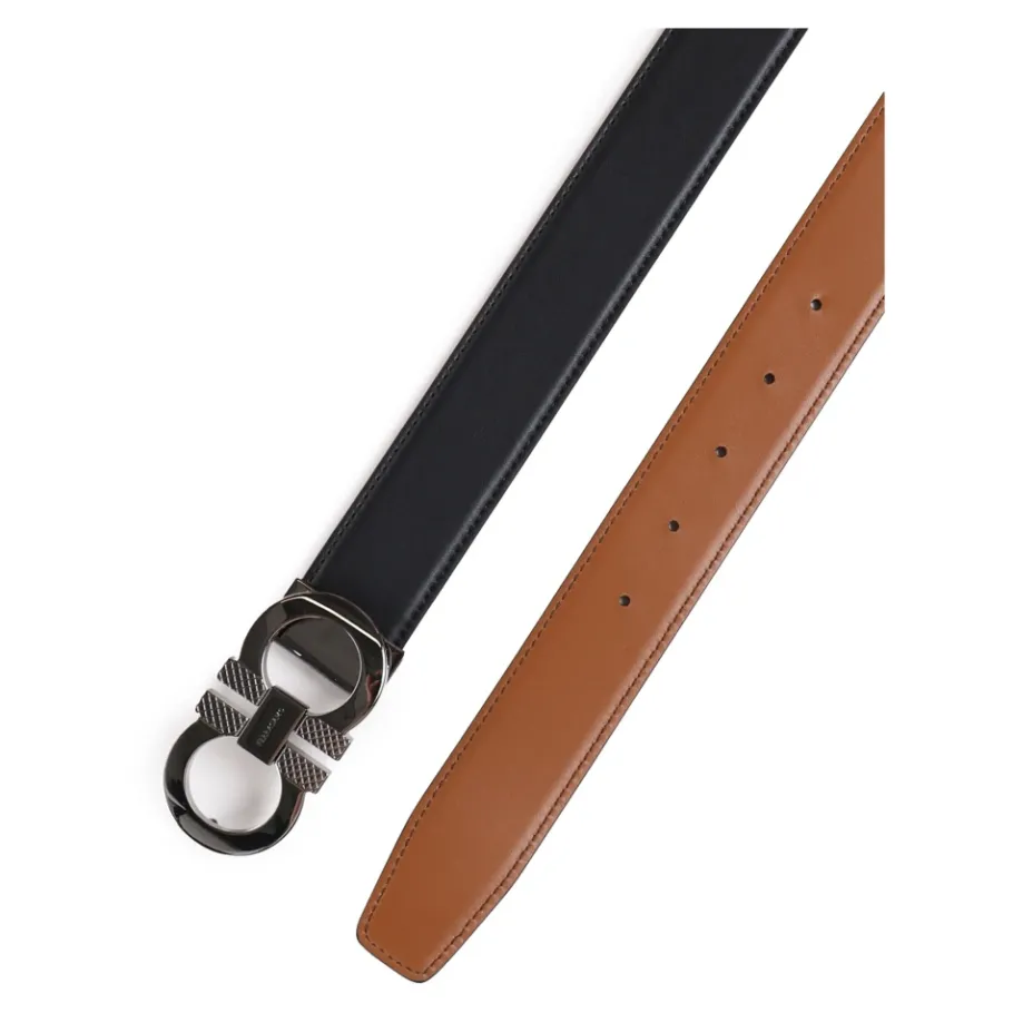 Ferragamo Omkeerbare Gancini leren riem-Heren Riemen