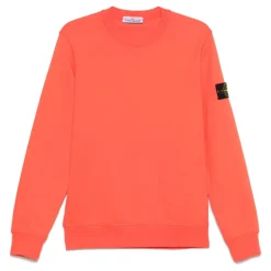 Stone Island Crew-neck Katoen Fleece Sweater-Heren Truien & Vesten