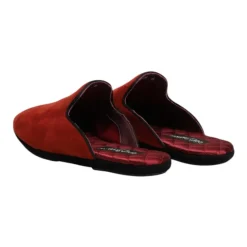 Dolce & Gabbana Oranje Velvet Slides Leren Zool-Heren Pantoffels