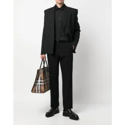 Burberry Overhemd met Monogrammotief-Heren Overhemden