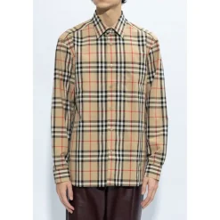 Burberry Overhemd met Nova Check patroon-Heren Overhemden