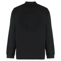Stone Island Oversized T-shirt met opstaande kraag en lange mouwen-Heren Shirts