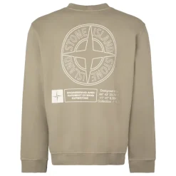 Stone Island Oversized-fit Crewneck Sweatshirt met Industrial Four Print-Heren Truien & Vesten
