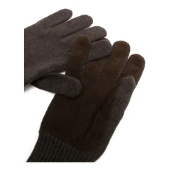 Brunello Cucinelli Panelled Cashmere Gloves-Heren Handschoenen