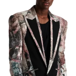 Balmain Pastel Print Cut-Out Jacket-Heren Jassen